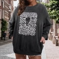thumbnail image 2 of ALLTB Boho Cow Skull Sweatshirt Women Oversized Casual Cowgirl Western Graphic Tee Country Concert Outfits Pullover Tops, 2 of 6
