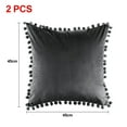 thumbnail image 2 of Dinheiro Funda de almohada sólida de terciopelo granular suave de 18x18 "adecuada para sofá dormitorio Coche paquete de 2 piezas, 2 of 5