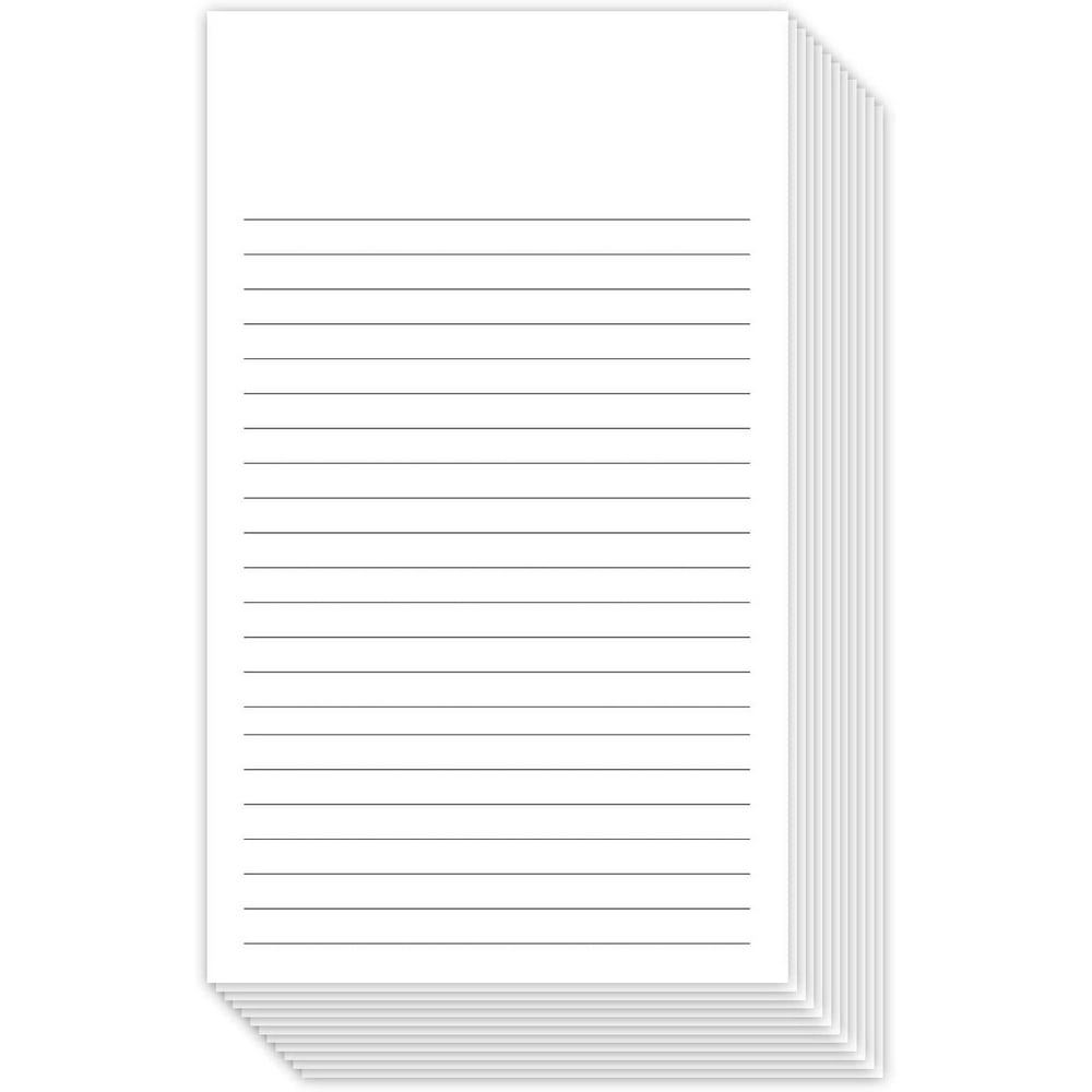 White Ruled Vertical Index Note Cards, 3" X 5" Inches 100 Sheets Per