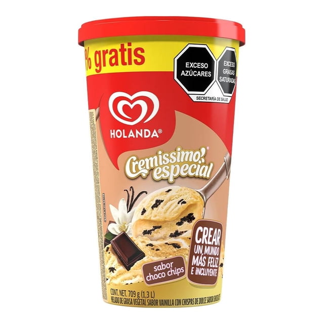 Helado Holanda chocochips 1.3 l