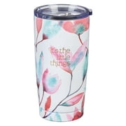 Heartfelt Insulated Travel Mug It's the Little Things, Pink Petals, Stainless Steel