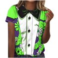 thumbnail image 1 of Camisetas Casuales de Manga Corta de la Tripulación Cuello Impreso Gráfico Tee Ligero Superior 95% Poliéster 5% Elastano, Uso Diario Camiseta Cómoda para Todo el Año, 1 of 1