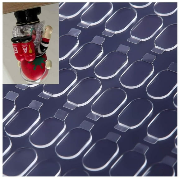 Removable Clear Glue Dots, Waterproof Sticky Tack Poster Putty for Party Decorations & Picture Hanging, 400 Oval Double-Sided Adhesive Dots
