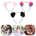 thumbnail image 3 of MasteelfCA 3 Pcs Bandeau Oreilles de Chat Boule Duveteuse Accessoire pour Enfants, 3 of 8