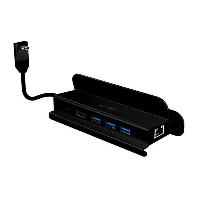 HUB Multipuerto 6 en 1 Acteck GATE DH665 USB Ethernet HDMI Negro AC-936767