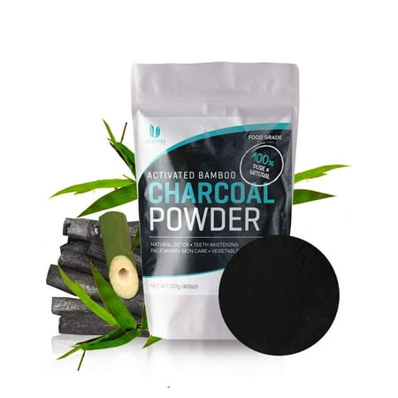 Activated Bamboo Charcoal Powder, Food Grade, Active Charcoal for Teeth Whitening, Baking, Soap Making. 1/2 Pound Fresh Bulk Bag. So Many Uses! by Zone – 365