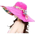 thumbnail image 1 of Sombrero de sol plegable reversible para mujer, sombrero de pescador con protección solar UV, ala ancha, gorra de playa de verano, 1 of 3