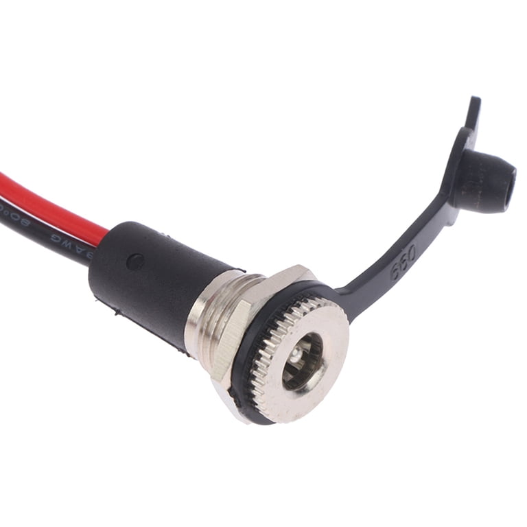 JIQI 5-Pack 5.5x2.1mm DC Power Connectors - Male & Female Jacks With 18 AWG Pre-Soldered Wires
