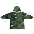 thumbnail image 7 of Gray Green Camo Textured Pattern Blanket Hoodies for Kids 6-13YR Oversize Wearable Blanket Hoodies for Boys Girls Teens, 7 of 7