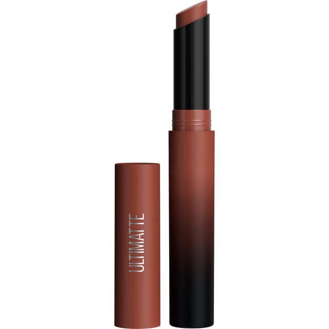Maybelline Color Sensational Ultimatte Lipstick, Lightweight Comfortable Lip Color, Intense Color Pigment, Soft Powder, Matte Slim Lipstick, More Truffle, 0.06 oz.