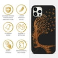 thumbnail image 4 of Case Yard Wooden Case for iPhone-12/12-Pro Soft TPU Silicone cover Slim Fit Shockproof Wood Protective Phone Cover for Girls Boys Men and Women Supports Wireless Charging Head with Flying Birds Design, 4 of 7