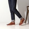 thumbnail image 2 of Zapatillas Jousen AMY904 Casual Leather Business para hombre, rojo y marrón, 2 of 6
