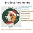 thumbnail image 2 of Merry Christmas Beagle Dog DIY Stamped Cross Stitch Kits Easy for Beginners with Hoop 11CT Counted Embroidery Needlepoint Crafts Arts for Handmade Enthusiasts and Home Decor 30x30cm(4), 2 of 8