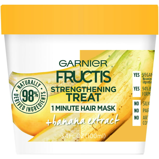 Garnier Strengthening Hair Mask with Banana Extract, 3.4 fl oz - Walmart.com