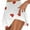 White, variant on Lolmot Womens Summer Leaf Print Pleated Tennis Skirts Athletic Stretchy Short Yoga Fake Two Piece Trouser Skirt Shorts