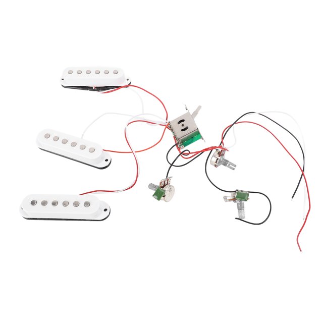 Electric Guitar Pickups, Electric Guitar Pickup Set Highly Sensitive Prewired with Volume for Crisp Dry Sounds