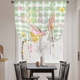thumbnail image 3 of Sage Green Easter Balloon Curtains for Bedroom/Front Door/Bathroom, Spring Easter Bunny Eggs Floral Plaid Tie Up Curtains 63 Inch Length Light Filtering Kitchen Curtains Shades for Windows 46"x63", 3 of 8