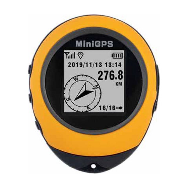 Mini Navegación GPS, Localizador Portátil para Exteriores con Cadena Kay USB Recargable para Senderismo al Aire Libre, Viajes, Caza Explorador Salvaje (Amarillo) Rojo Verde