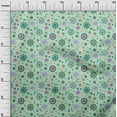 thumbnail image 3 of oneOone Velvet Light Mint Green Fabric Asian Suzani Craft Projects Decor Fabric Printed By The Yard 58 Inch Wide, 3 of 5