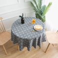 thumbnail image 4 of Pastoral Linen Round Tablecloth,Oil Proof Waterproof Romantic Florals Printed Table Cover Wedding Decoration 150cm, 4 of 7