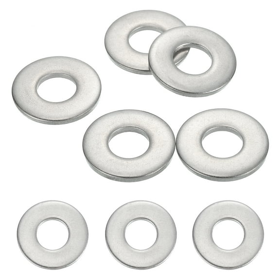5 Pcs M13 304 Stainless Steel Flat Washers 13mm ID 30mm OD 3mm Thick, Silver