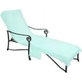 thumbnail image 2 of Crover 81 x 30 x 10 Inches Aqua Blue Chaise Lounge Cover, Side Pocket, 2 of 2