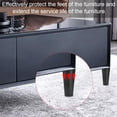 thumbnail image 6 of BUZIFU 4pcs Sofa Legs Plastic Sofa Couch Feet Universal Chair Bed Legs Black Tapered Furniture Feet Replacement Legs with Leg Mounting Plates/Screws for Furniture Table Cabinet (LegHeight: 12cm), 6 of 7