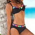 thumbnail image 1 of WILLBEST conjunto de Bikini de Cintura Alta para Mujer, Traje de Baño de Dos Piezas con Nudo Frontal, 1 of 4