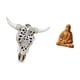 thumbnail image 5 of Escultura de cabeza de toro tribal para colgar en la pared, adorno artístico para oficina, , dormitorio con estatua del Corazón d, 5 of 8