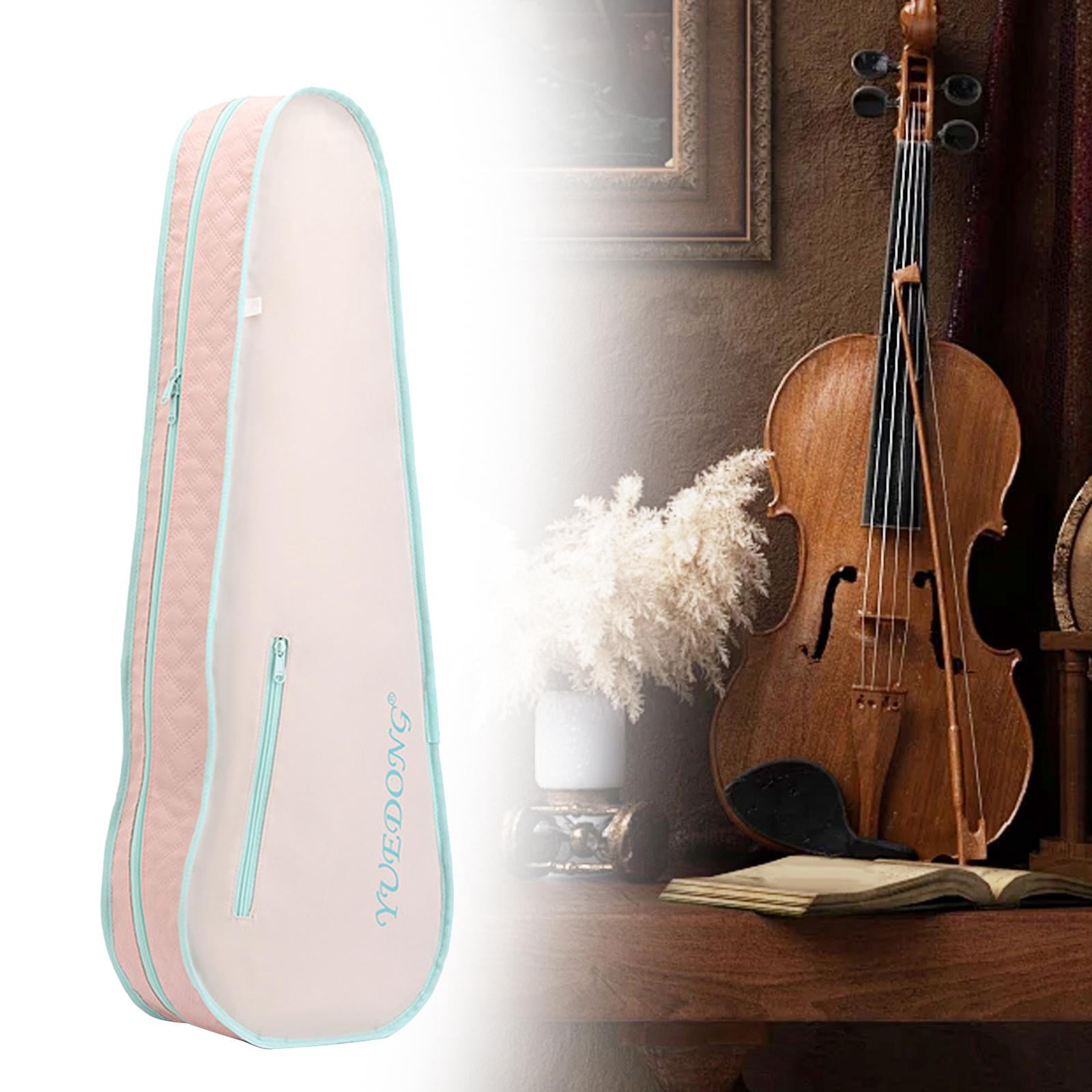 colcolo 4/4 Full Size Violin Case Portable Carrying Bag for Gig Enthusiasts Beginner pink white