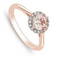 thumbnail image 2 of Luscious Diamond and Morganite Inexpensive Engagement Ring 1.00 Carat Diamond on Gold, 2 of 3