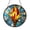 Acrylic 3.5 Inch, variant on Fire Flame Illustration Stained Glass Style Window Decor – Bold Design