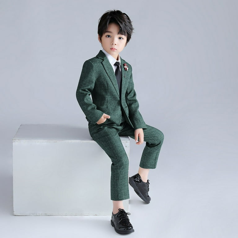 LOLANTA Kids Boys Plaid Suit Fashion Blazer Pants Set PCs Formal