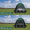 thumbnail image 5 of Screen Tent with Removable Floor,  10'x10' Six-Sided Gazebos with Mosquito Netting Sunproof Outdoor Canopy Tent for 4-6 People Family Backyard Party Outside Activities, Green, 5 of 6