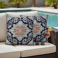 thumbnail image 4 of Colorful Southwest Outdoor Waterproof Pillow Covers, Boho Aztec Ethnic Abstract Flowers Decorative Square Throw Pillowcase Sofa Cushion Sham for Patio/Couch/Chair, 16"x16" 2 Pack, 4 of 8