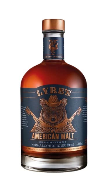Lyre's American Malt - Non-Alcoholic Spirit, Case of 6, Bourbon Style, Premium, 23.7 Fl Oz x 6