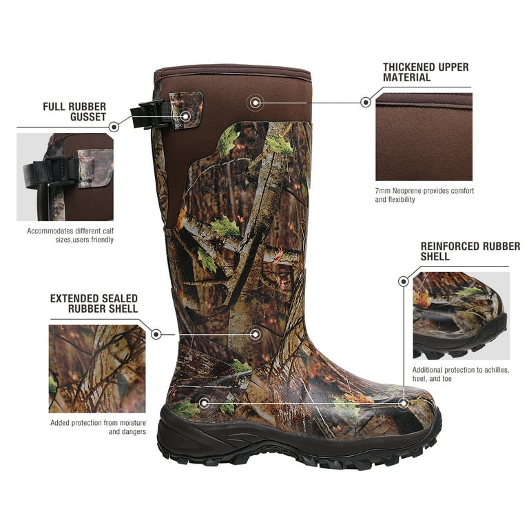 Insulated rubber shop boots walmart