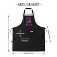 thumbnail image 4 of 2 Pack Adjustable Bib Apron with Pockets - Stylish Black Apron Featuring American Flag & Star Pattern Sunglasses Design - Perfect for Cooking, 4 of 5