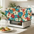 thumbnail image 3 of Whosucclay Colorful Daisy Floral Print Microwave Oven Cover Dust Oil Proof, Microwave Dust Cover Protector, Universal Waterproof Kitchen Appliance Covers with Handle-S, 3 of 7