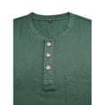 thumbnail image 7 of Men's Henley Short Sleeve T-Shirt, Casual Regular Fit Tee with Chest Pocket, Summer Daily Wear Basic Tops for Men S-2XL, 7 of 7