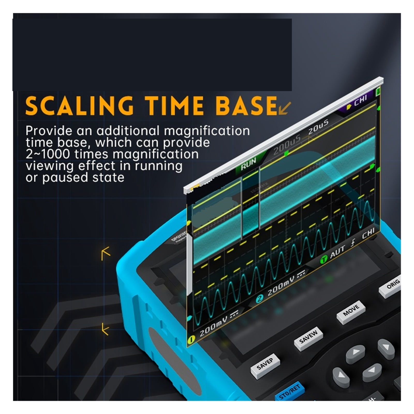 Portable Fluorescent Screen Digital Oscilloscope 180 MHz 50,000wfms/S 2-In-1 Signal Generator 20 MHz ZOOM ,Professional Designed