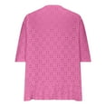 thumbnail image 5 of Karight ightweight Summer Cardigan for Women Spring Netted Knit Ruffle Half Sleeve Kimono Cover Ups, 5 of 6