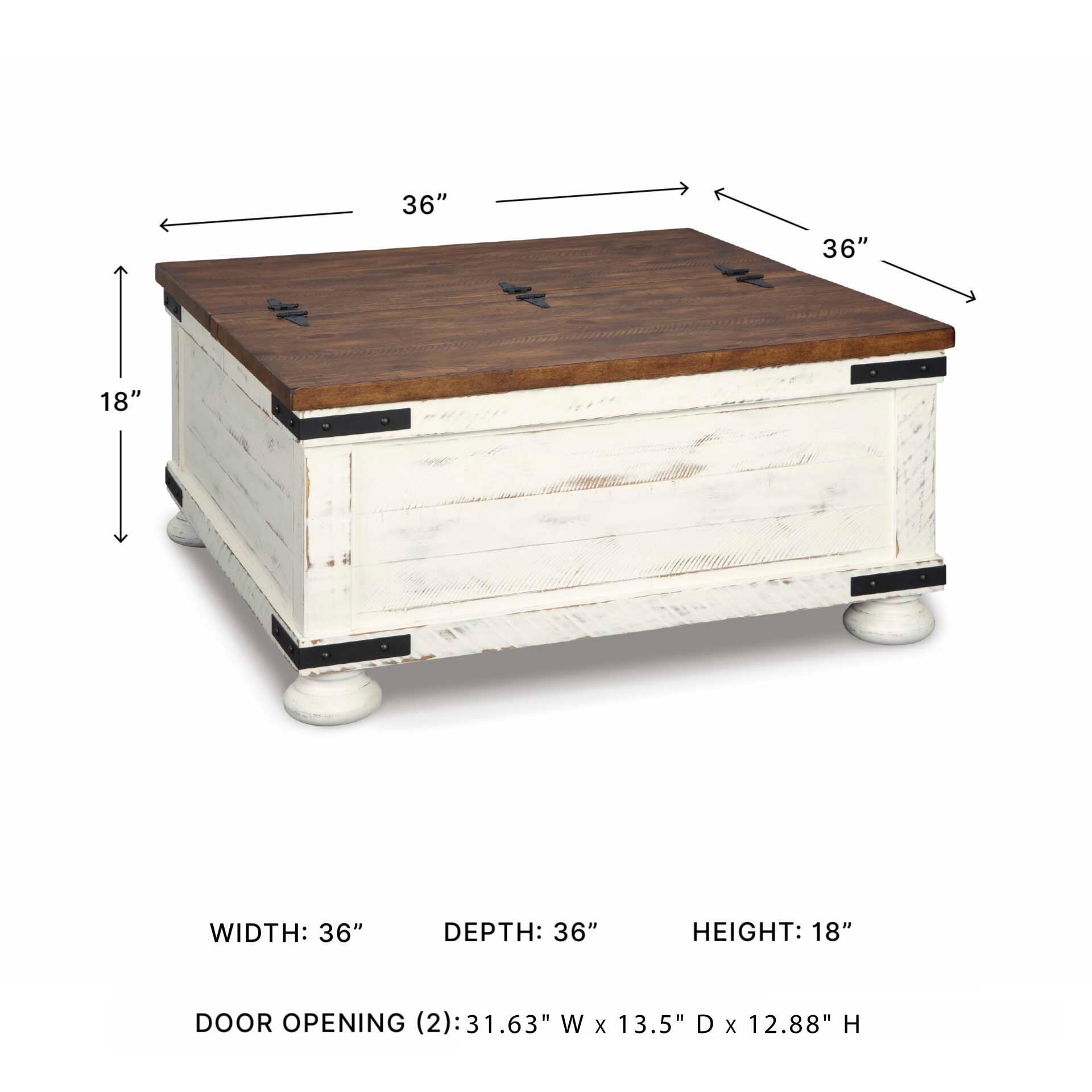 Signature Design by Ashley Casual Wystfield Coffee Table  White/Brown