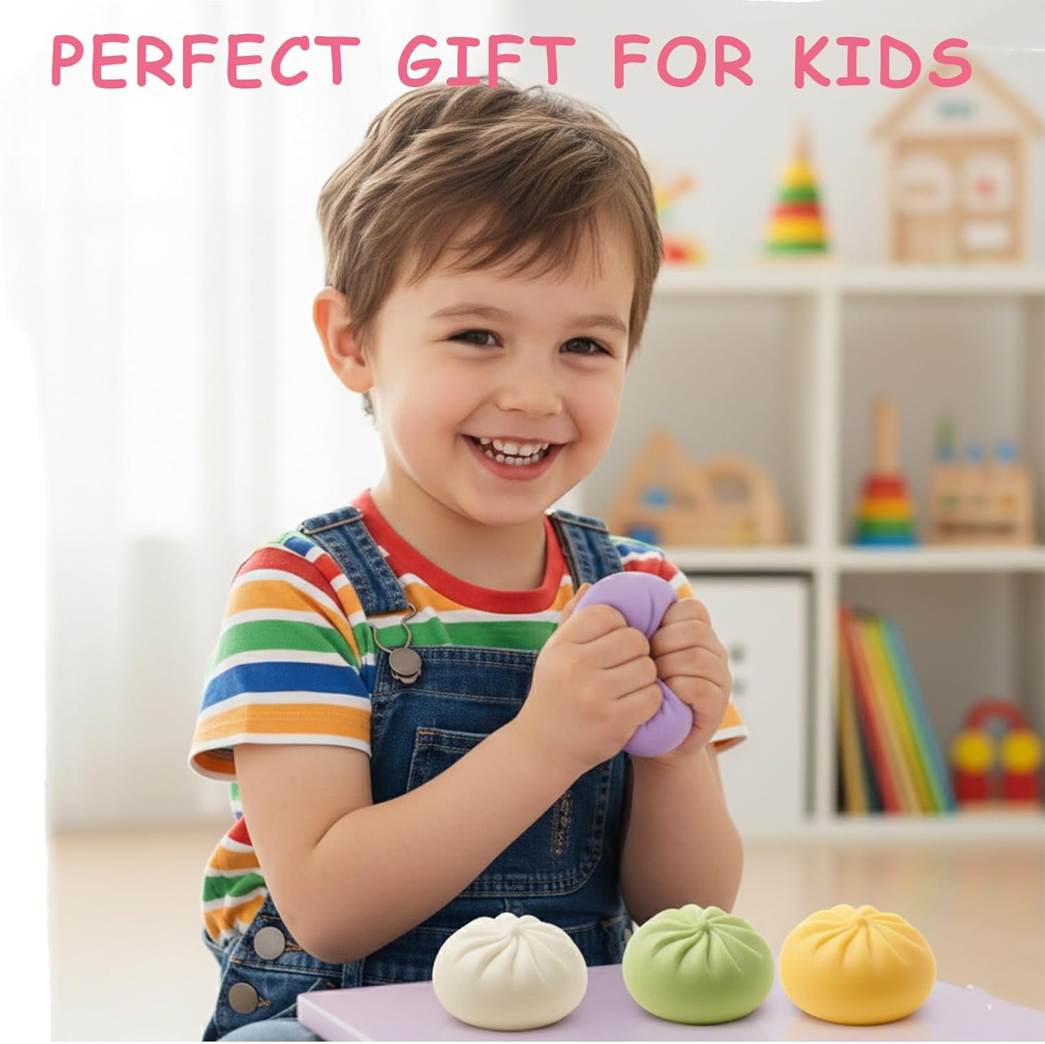Squeeze Clearance Under $5, Giant Glitter Dumpling, Giant Dumpling, Mega Rainbow Dumplings, Cute Anxiety Relief Fidget, Soft Squeeze Decompression Dough for Adults