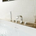 thumbnail image 2 of CASAINC 3 Handle Roman Bathroom Tub Faucet with Handheld Sprayer, Brushed Nickel, 2 of 9