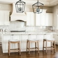 thumbnail image 5 of Open Box Maven Lane Adrien Saddle Backless Counter Stool, Weathered Oak, 5 of 6