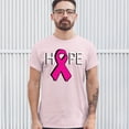 thumbnail image 3 of Tee Hunt Hope Breast Cancer Awareness Ribbon T-Shirt, Light Pink, Large, 3 of 5