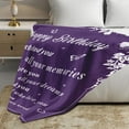 thumbnail image 3 of Birthday Gifts for Women Her Mom Grandma Daughter Purple Blanket Gifts for Women Happy Birthday Gifts 16th 18th 21st 50th Birthday Gifts for Her Bday Gifts for Women Unique Best Birthday Gift Ideas, 3 of 6