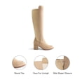 thumbnail image 3 of Bota DREAM PAIRS JENNIFER-3 para Mujer Altas hasta la Rodilla en Gamuza Nude, 3 of 7