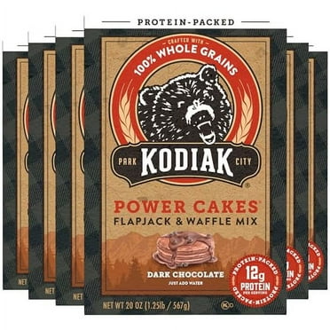 Kodiak Cakes Protein Pancake .. Power Cakes, Flapjack and .. Waffle Baking Mix, Dark .. Chocolate, 18 Ounce (Pack .. of 6)